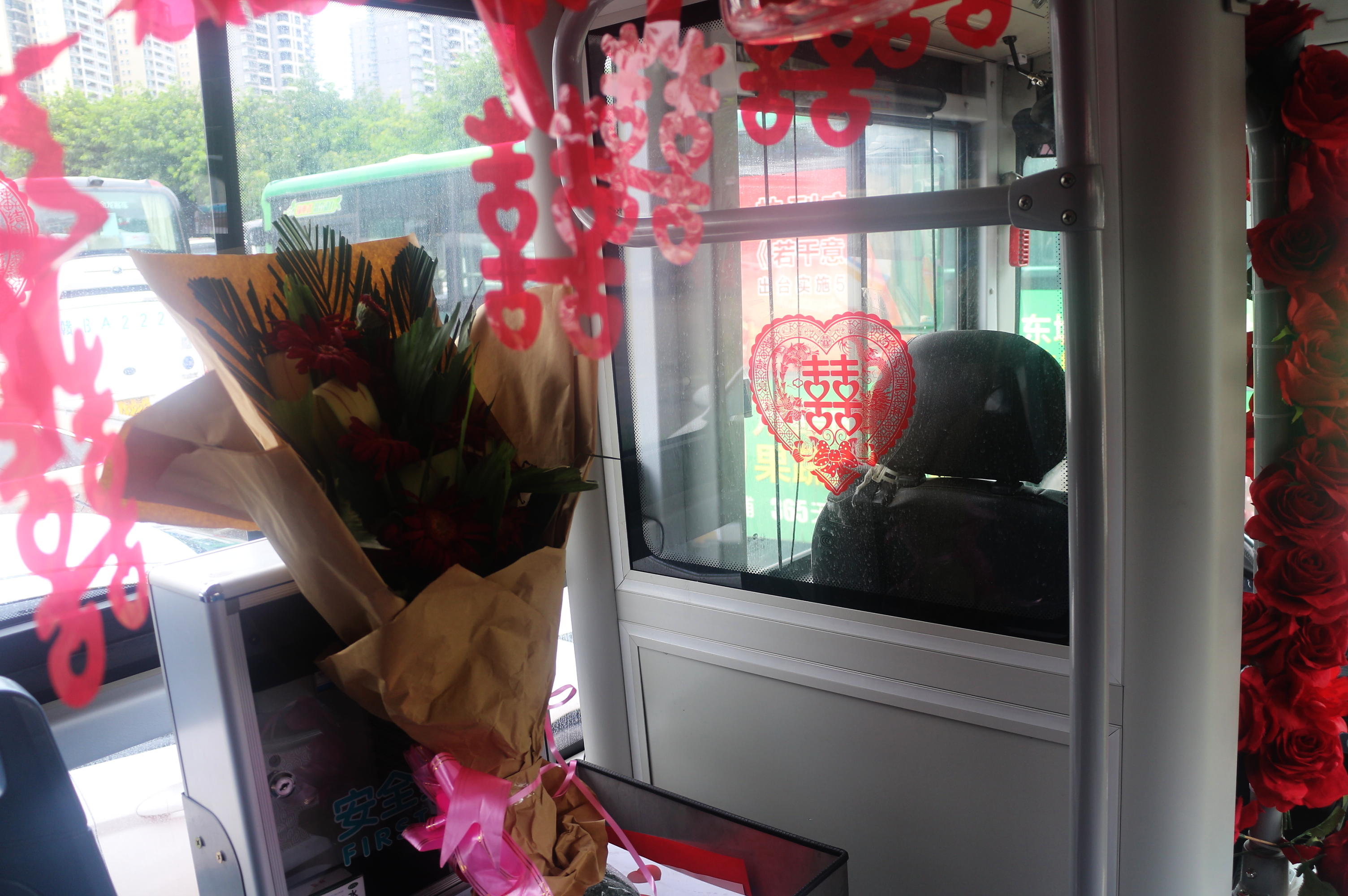 Betrothed couples choosing a bus as a new choice of wedding vehicle