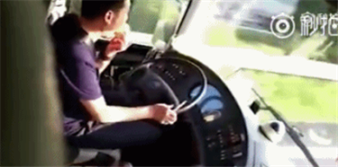 Reckless bus driver gets life ban for peeling apple at wheel