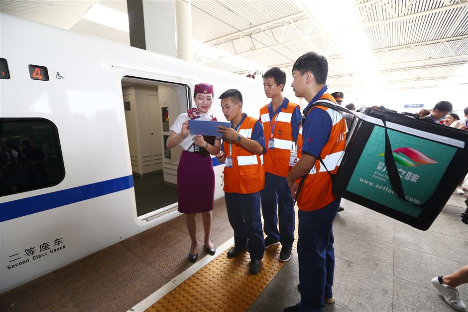 Direct delivery to high-speed trains gives new meaning to 'fast food'