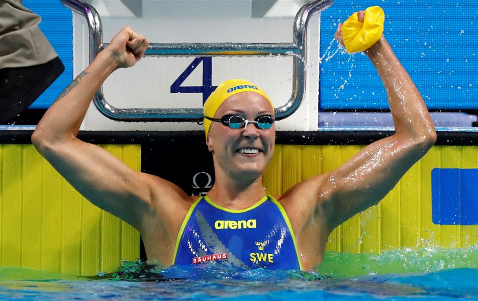 Sjostrom claim 4th 100 butterfly gold at worlds