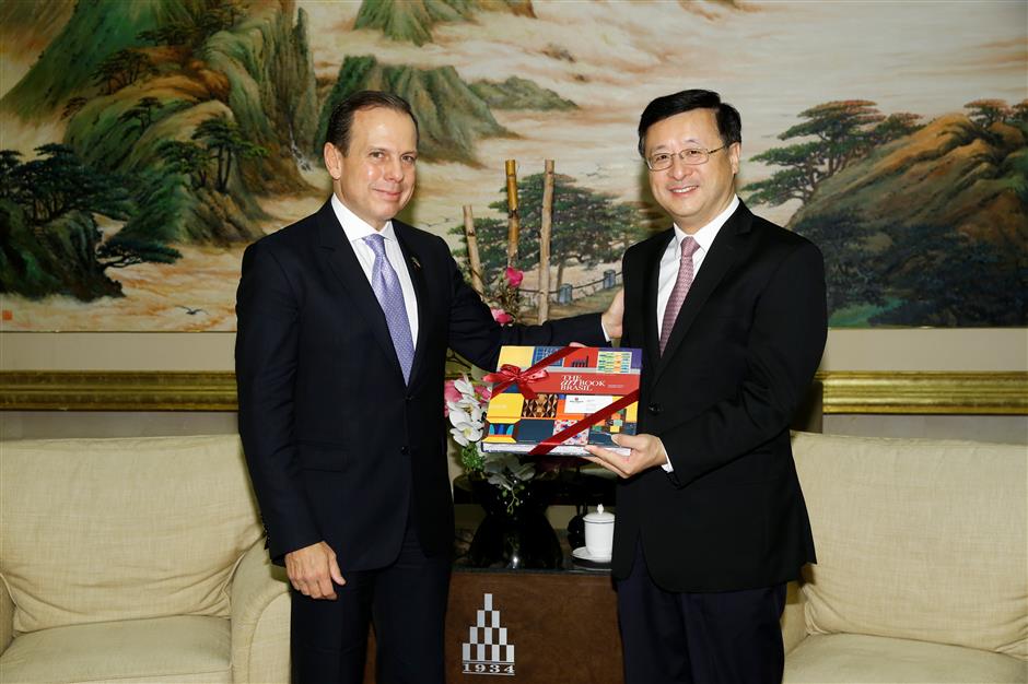 Mayor of Sao Paulo and delegation visit Shanghai