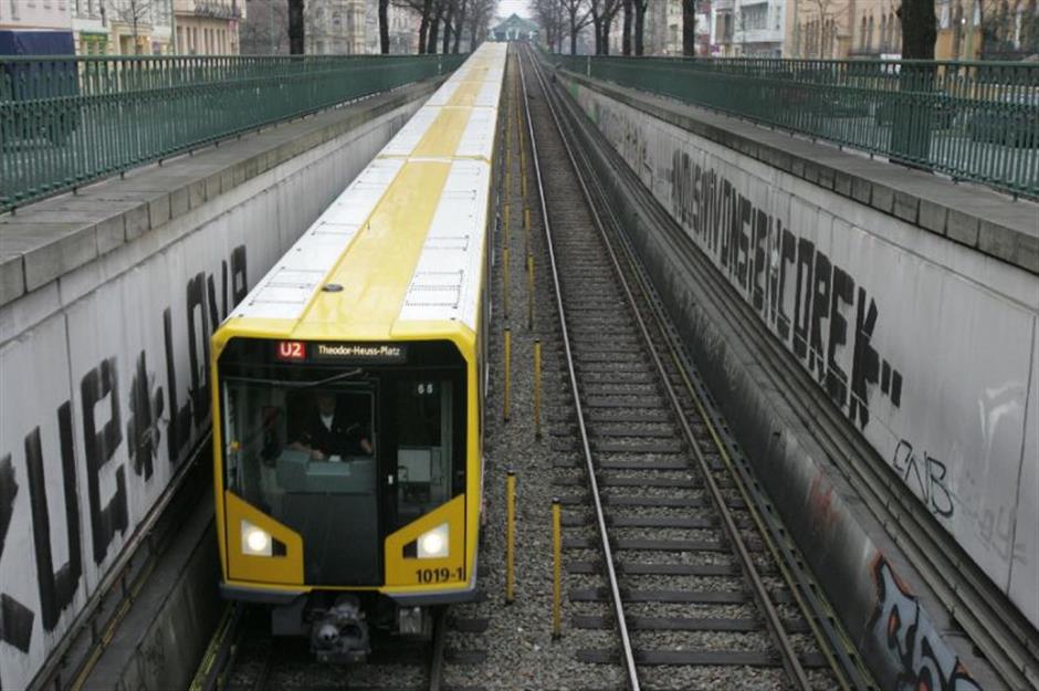 Movie-style car chase ends on Berlin metro platform