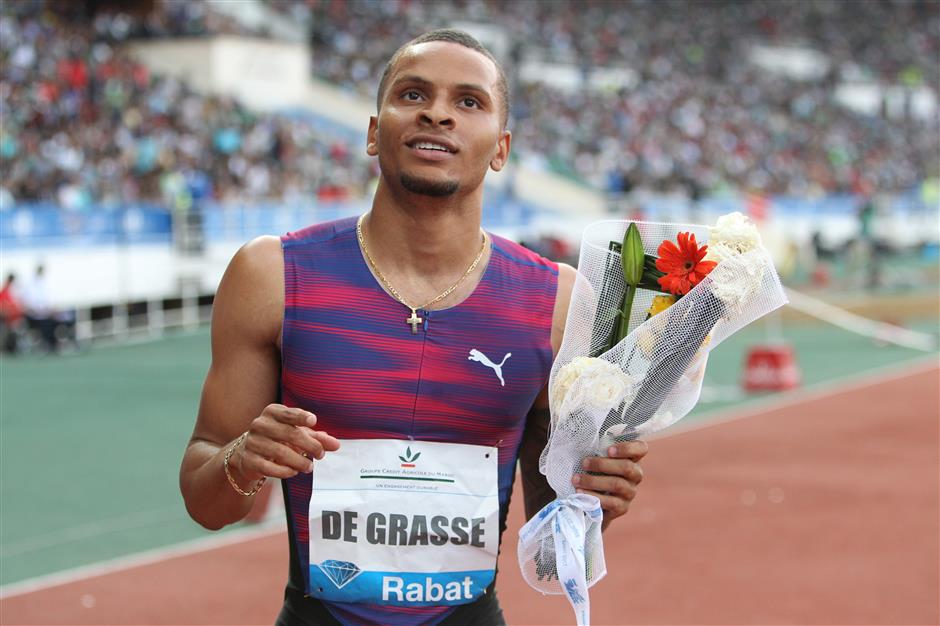 Olympic medalist De Grasse injures hamstring, out of worlds