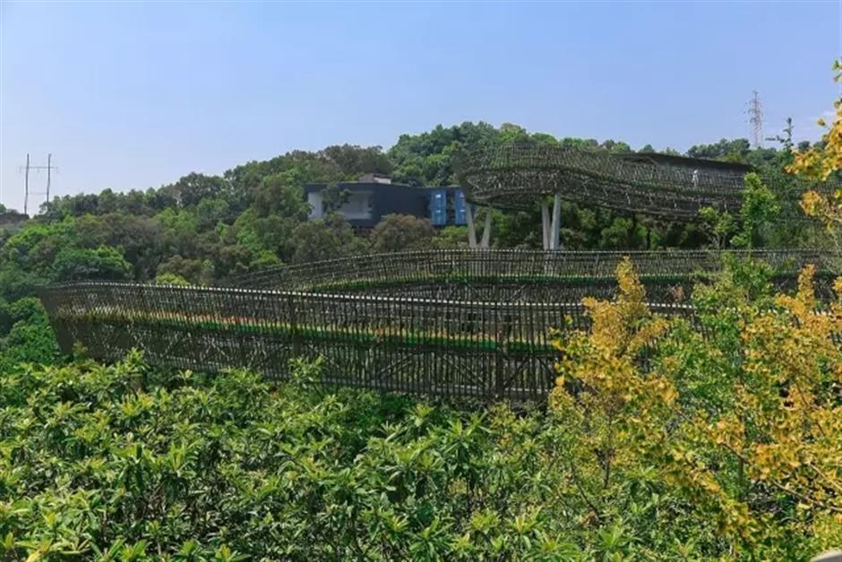 Eco sky walk to welcome walkers, and support nature, in Fuzhou