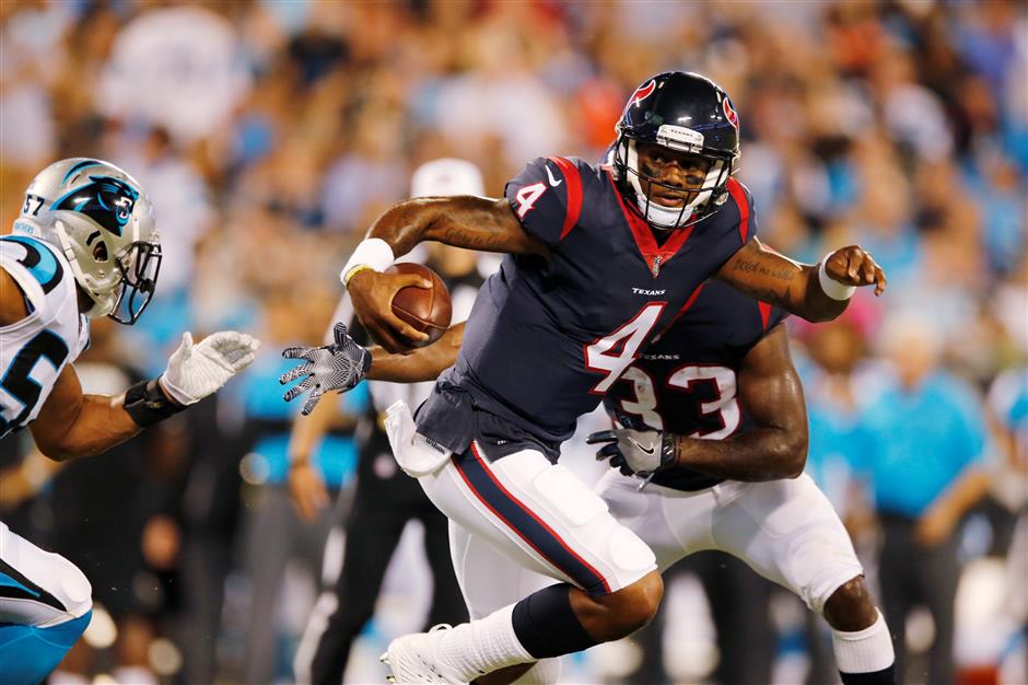 Rookie QB Watson shines in Texans' preseason loss to Panthers