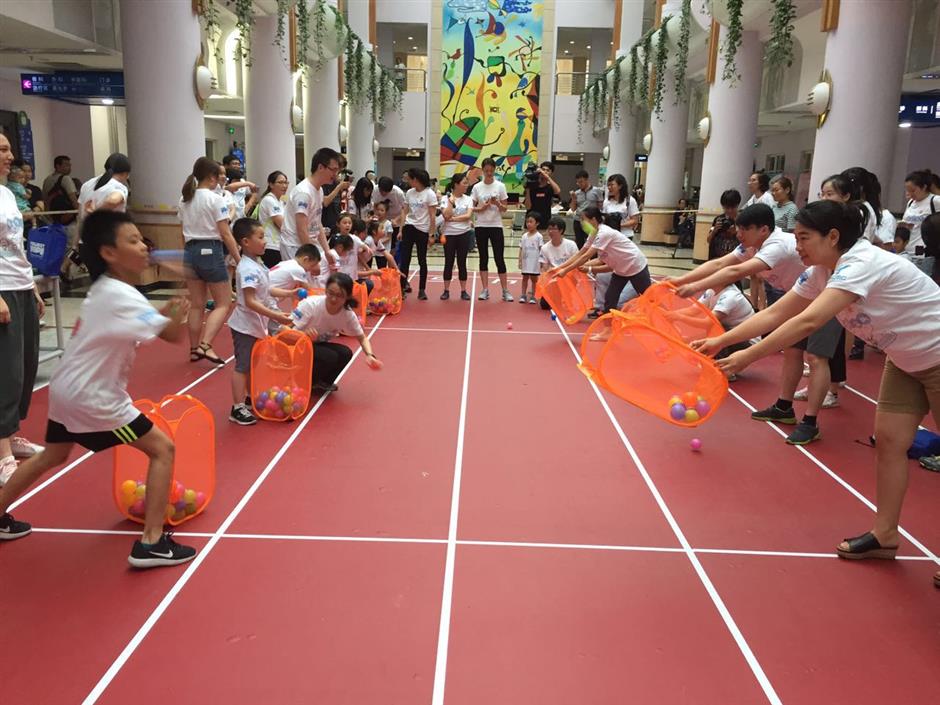 Asthmatic children take part in sports meet to improve condition