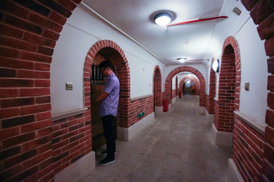 Underground shelters turned into wine cellars and cafes