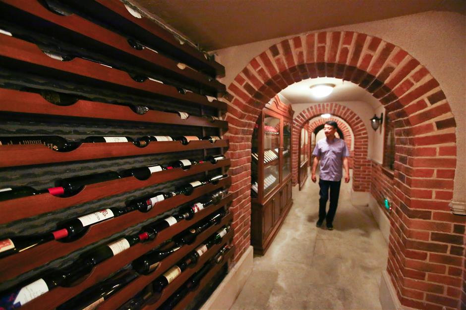 Underground shelters turned into wine cellars and cafes