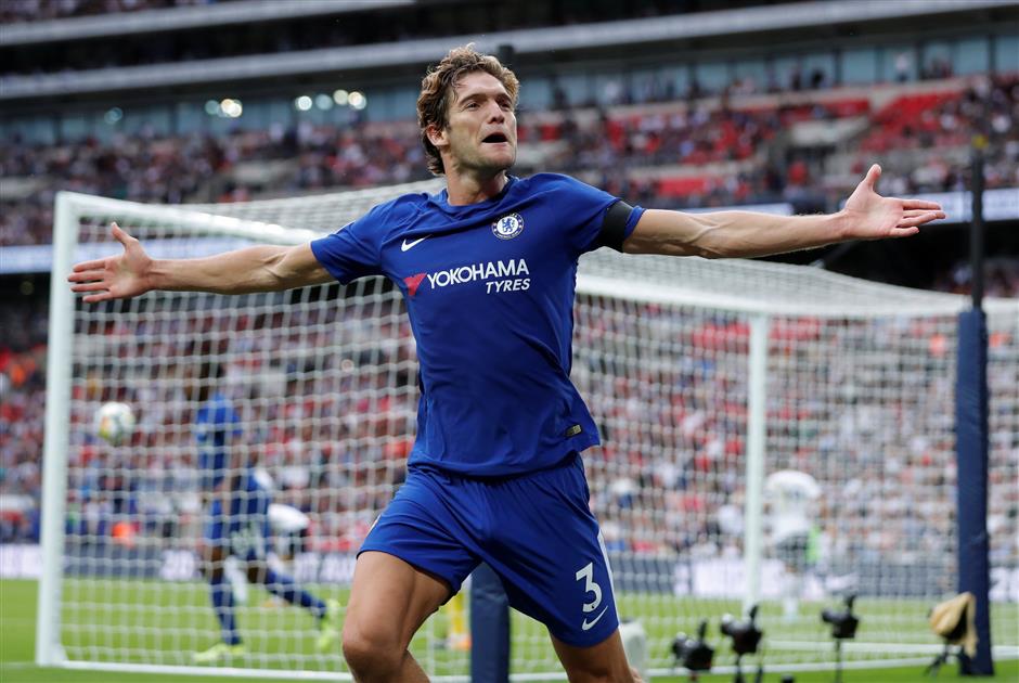 Alonso double for Chelsea spoils Spurs' Wembley opener