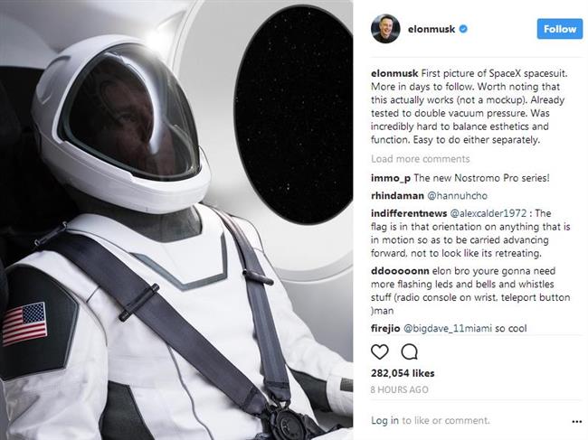 SpaceX unveils peek at sleek new spacesuit