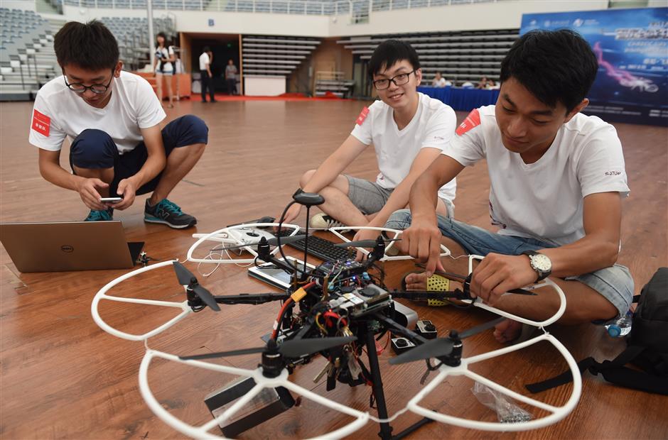 Intelligent drones compete in inaugural competition at Jiao Tong University