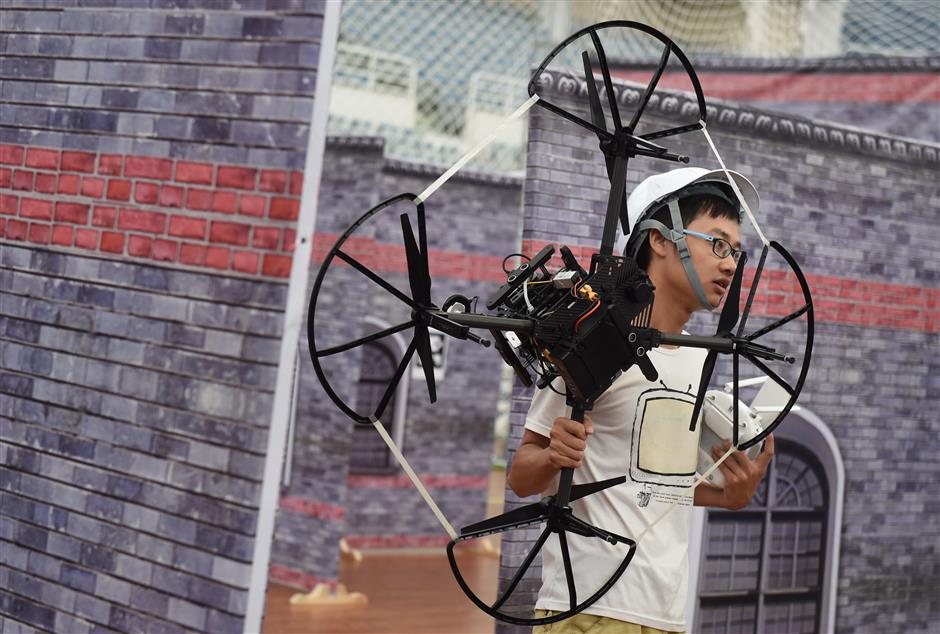 Intelligent drones compete in inaugural competition at Jiao Tong University