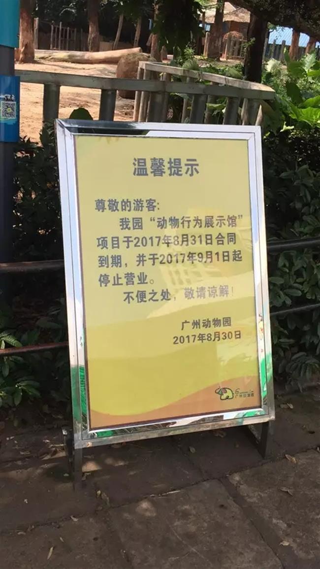 Guangzhou Zoo stops animal circus show after 24 years