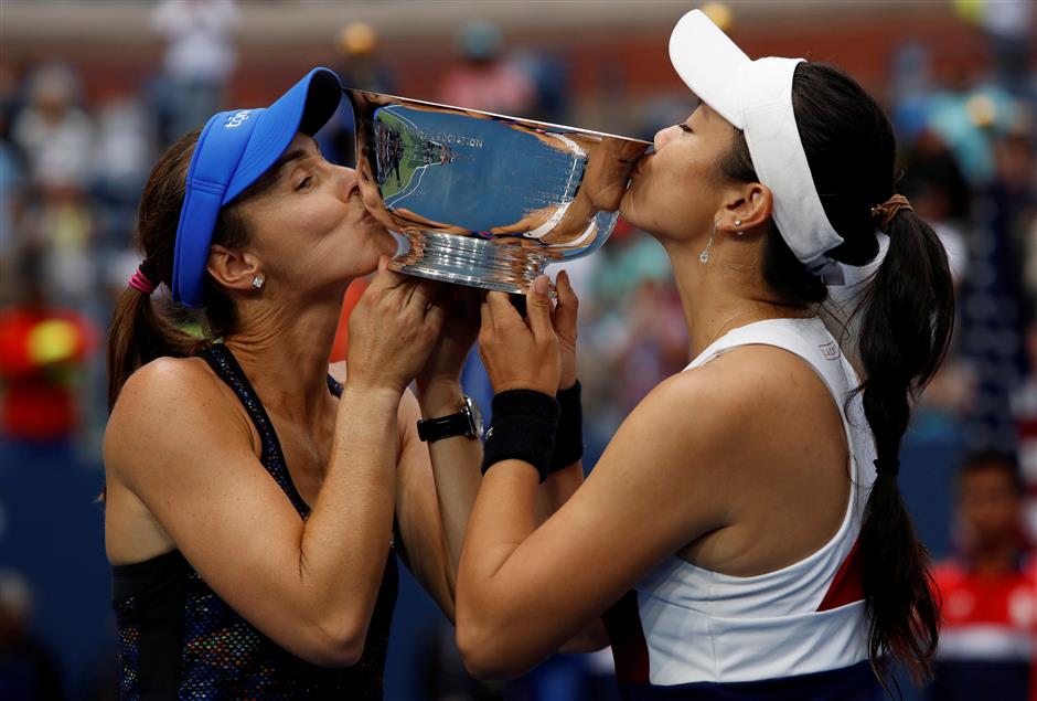 Hingis amazed by US Open doubles win, 25th Slam title