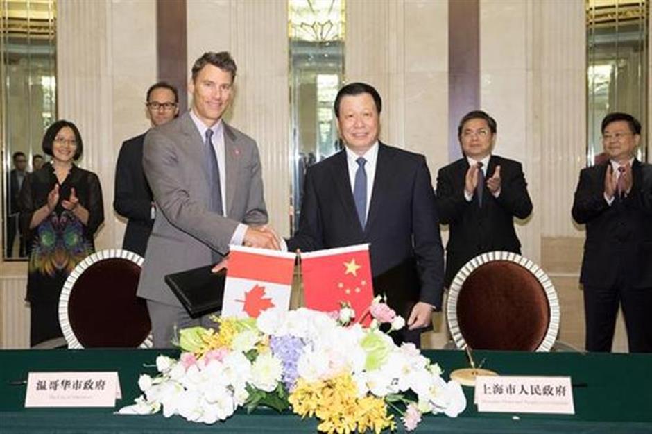 Shanghai and Vancouver strengthen sister city links