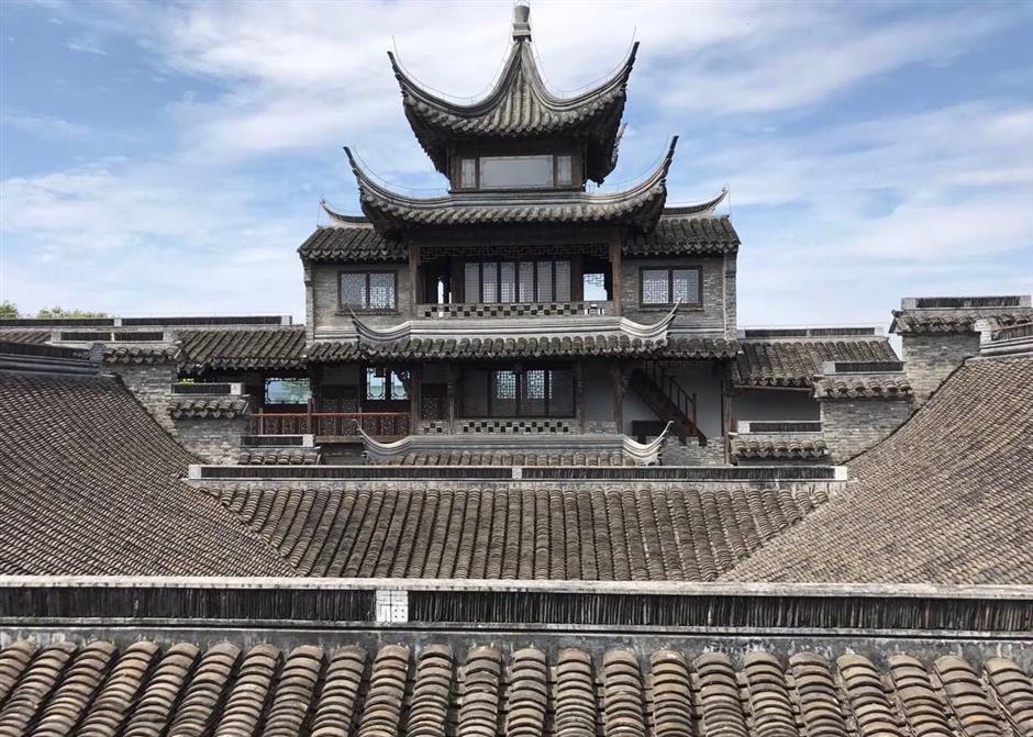 Private garden houses ancient wooden architecture