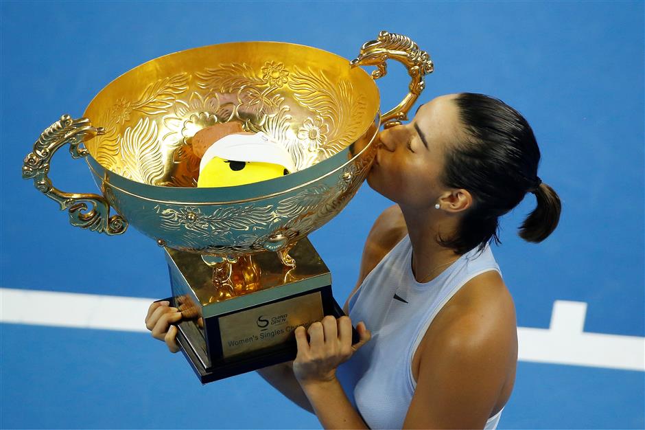 In-form Garcia stuns new No. 1 Halep to capture China Open title