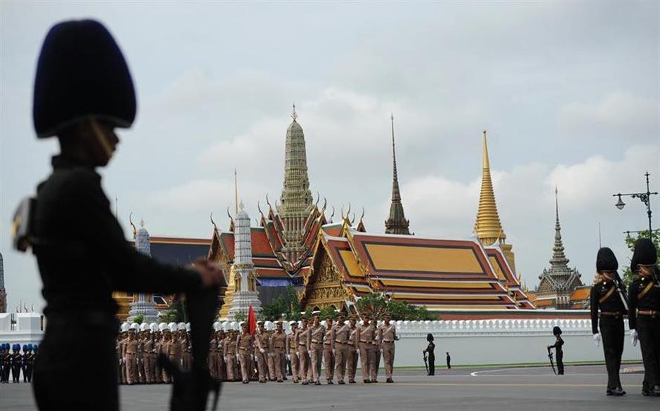 Rehearsal for funeral of late Thai King held in Bangkok