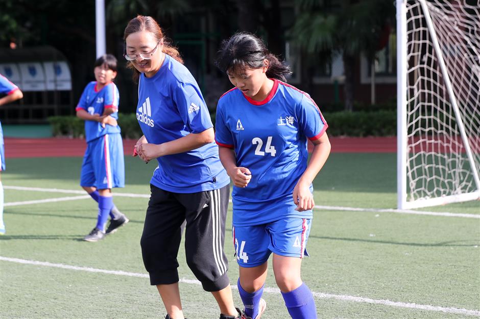 Shanghai school's girls' football team hit the highs