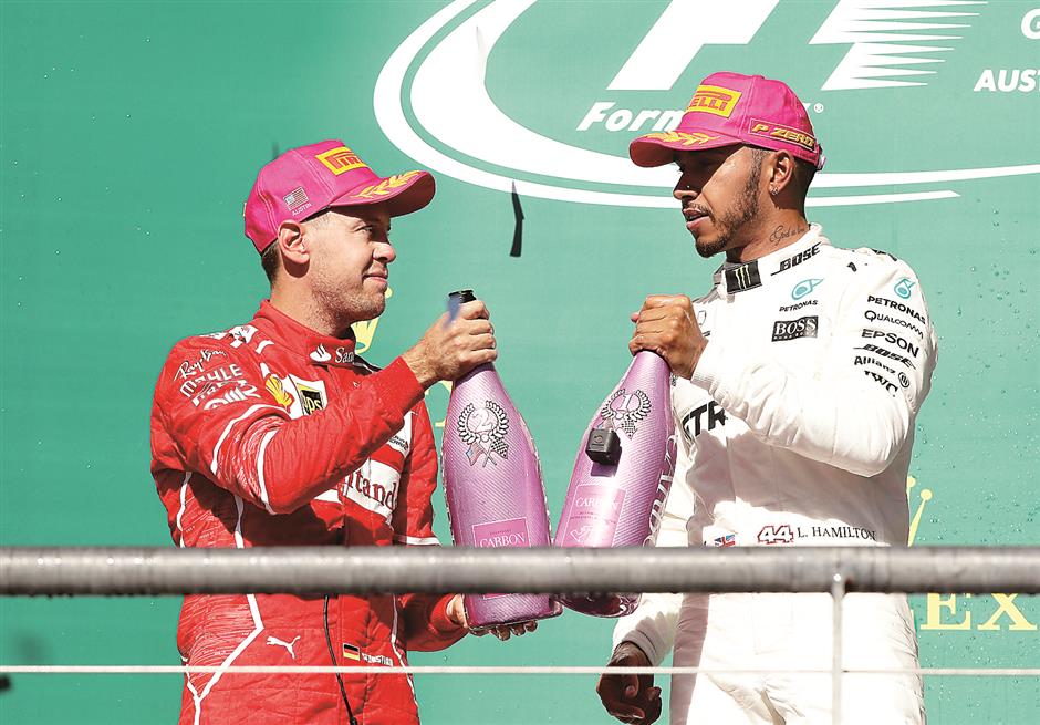 Hamilton steals the thunder from Ferrari