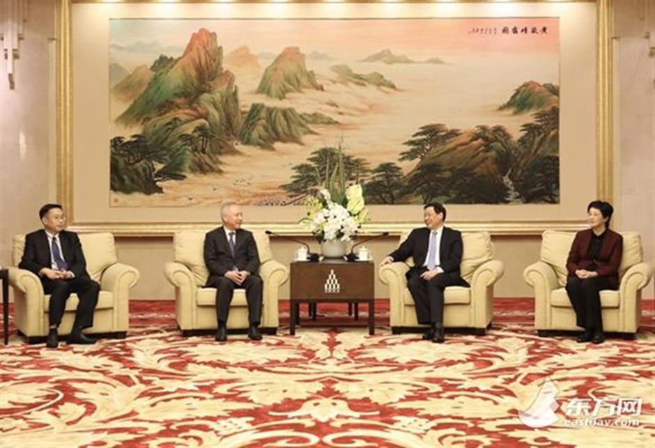 Shanghai mayor meets Hong Kong guest