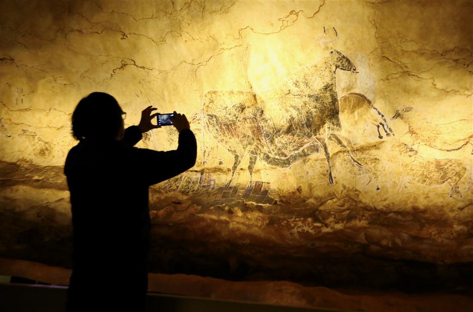 Replicas of French cave art exhibited