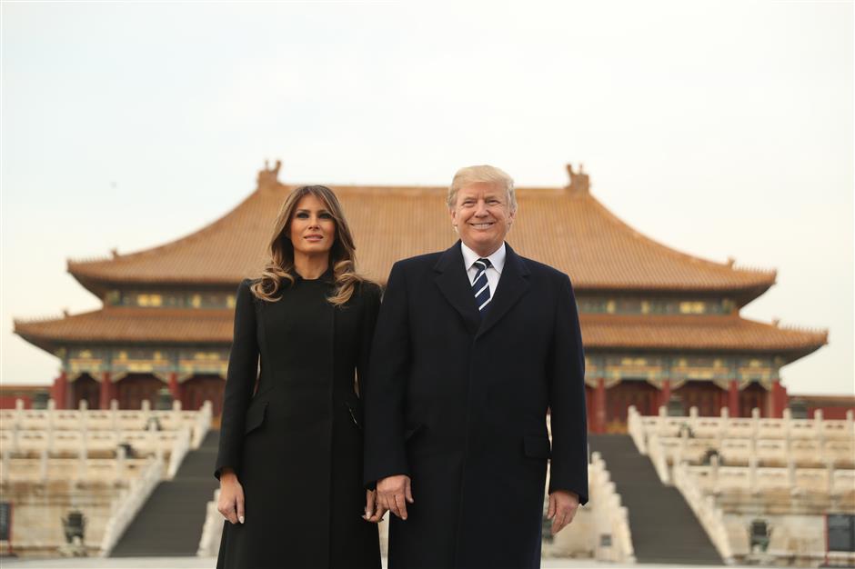 Xi, Trump have afternoon tea at Palace Museum