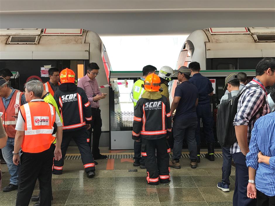 28 injured in Singapore train collision