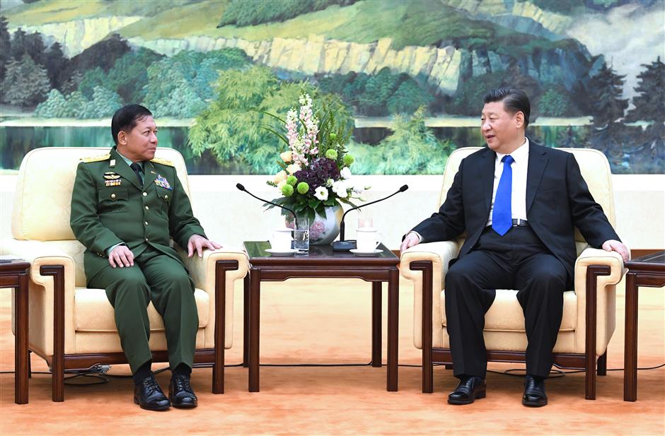 Xi says China to play constructive role in Myanmar peace process