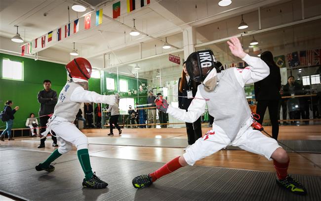 Fencing school league event held in Jinqiao