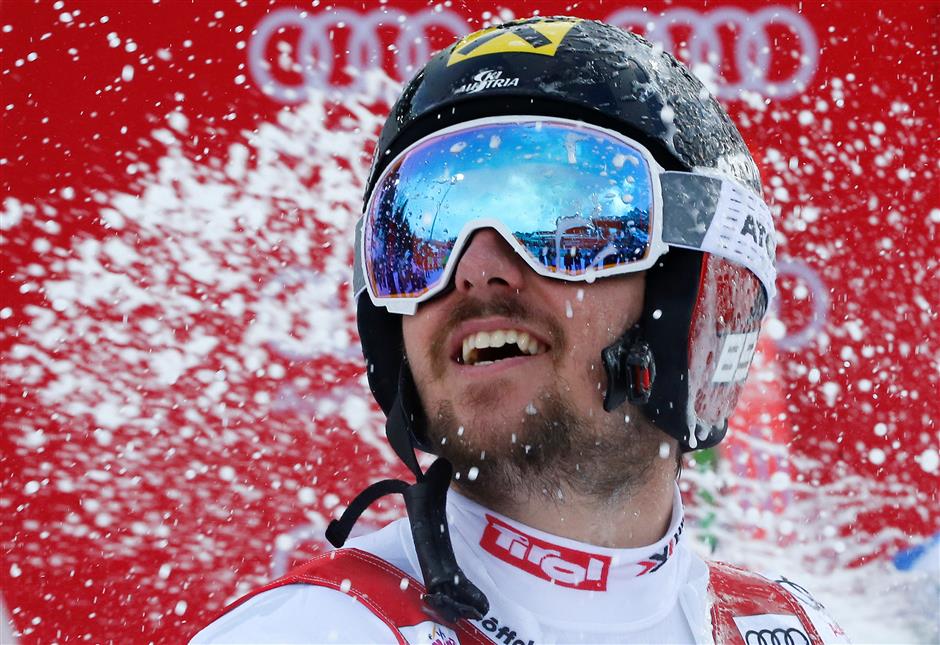 Hirscher breaks Tomba's record with 5th GS win in Alta Badia