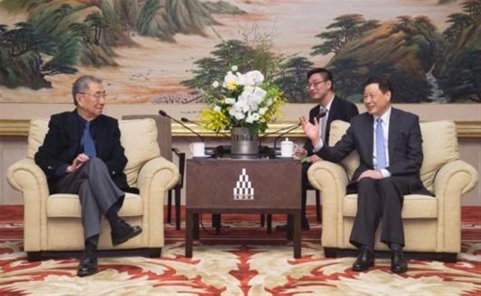 Shanghai mayor meets Nobel Prize laureate Samuel Chao Chung Ting