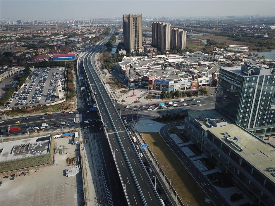 New elevated road to relieve traffic in Qingpu