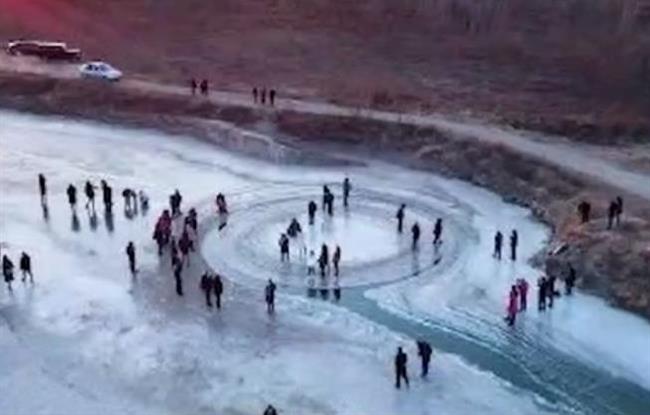 Mysterious rotating ice circle appears in northeast China