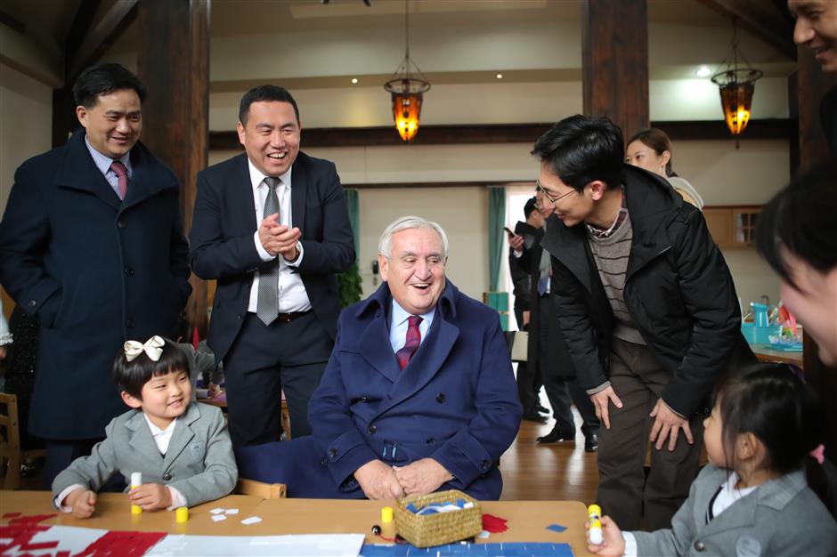 Former French Prime Minister visits local kindergarten