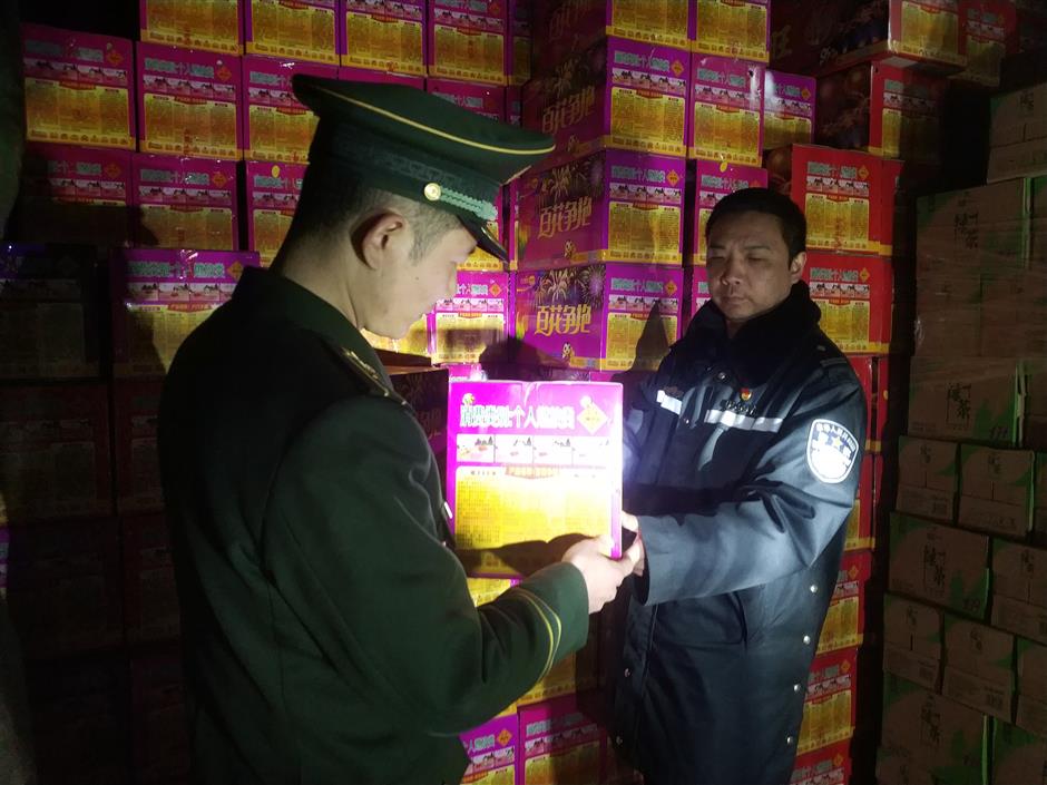 Police raid orange garden to seize illegal fireworks and firecrackers