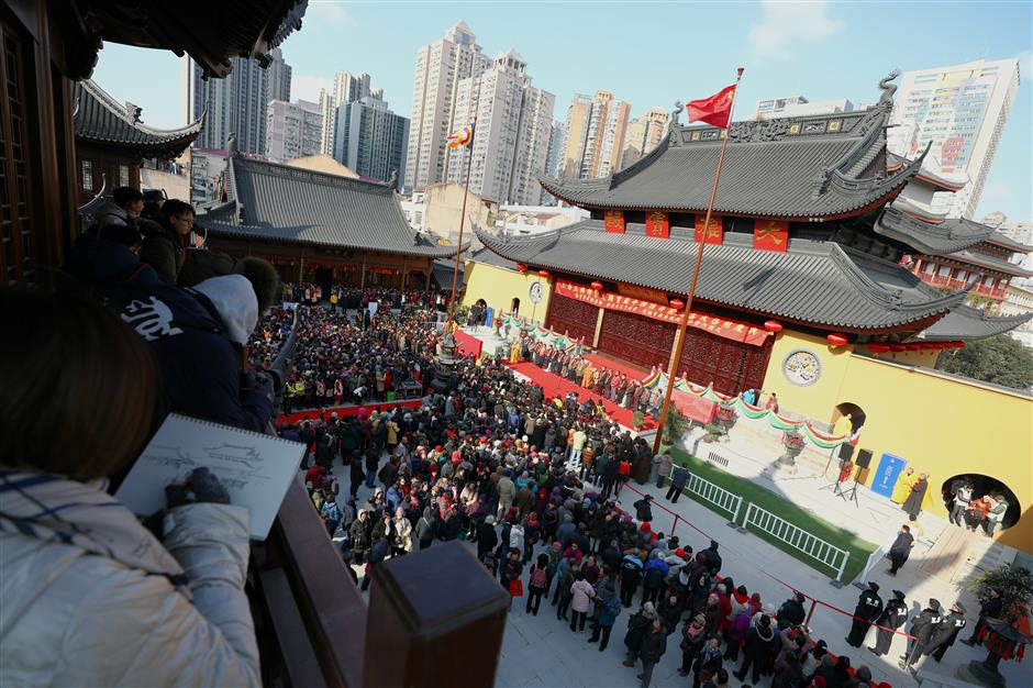 Renovated main hall of Jade Buddha Temple reopens