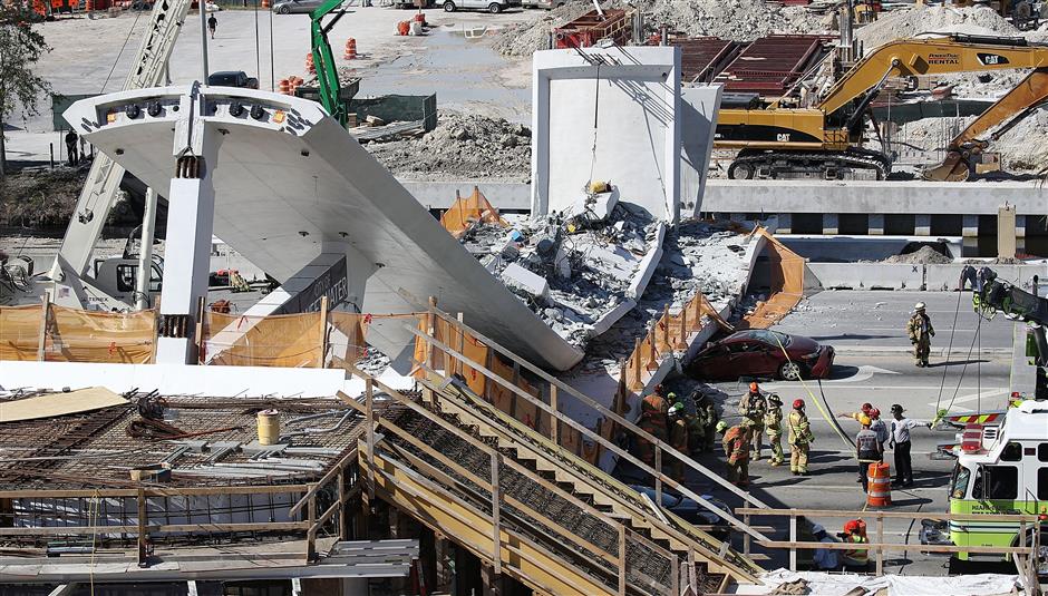 Pedestrian footbridge collapses in Florida, kills at least 4