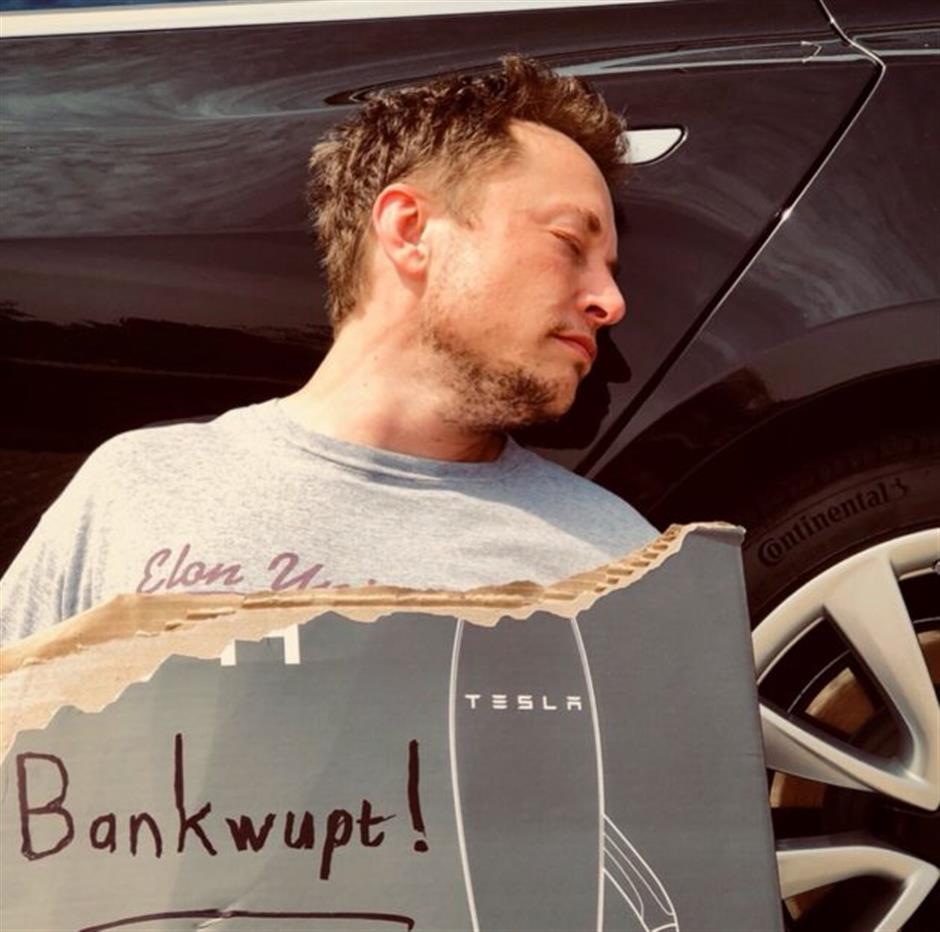 Elon Musk makes light of Tesla's woes in April 1 Twitter prank