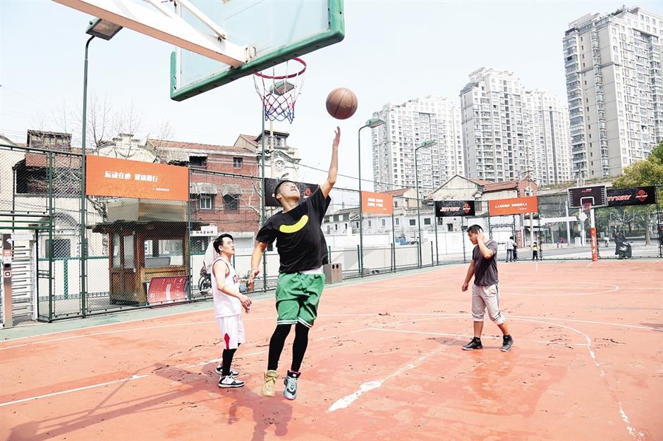 New courts for Jing'an basketball fans