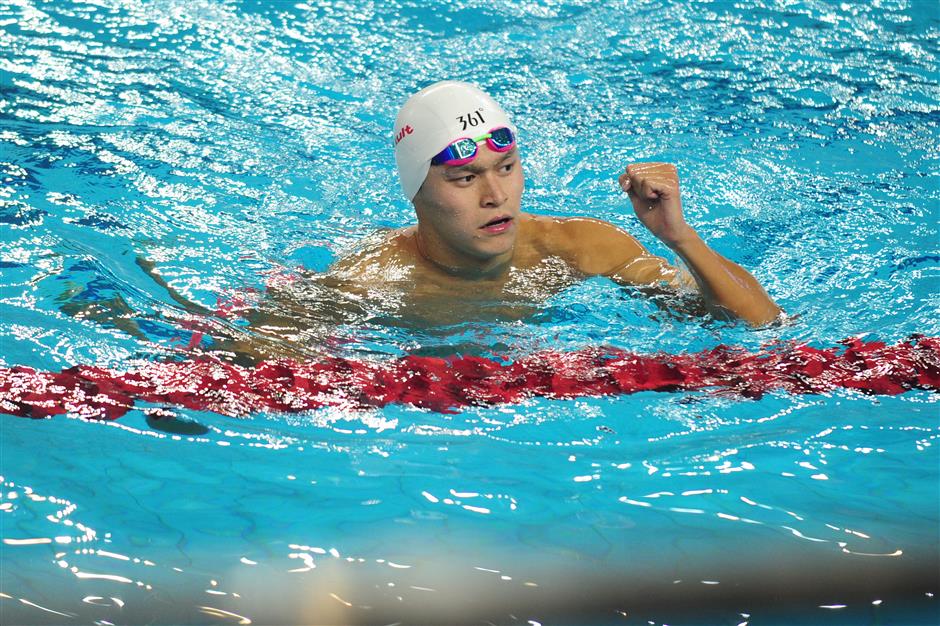 Sun Yang bags first gold at Chinese Swimming Championships