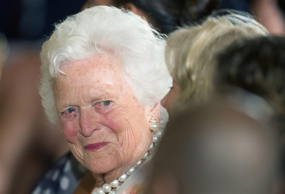 Former US first lady Barbara Bush dead at 92: family