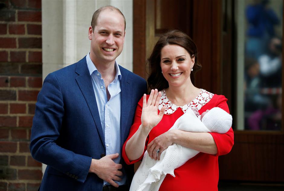 It's a boy: 'Very excited' Prince William takes Kate home after birth of prince