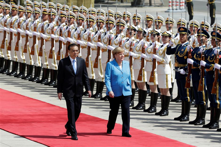 China's Premier Li says China and Germany uphold free trade