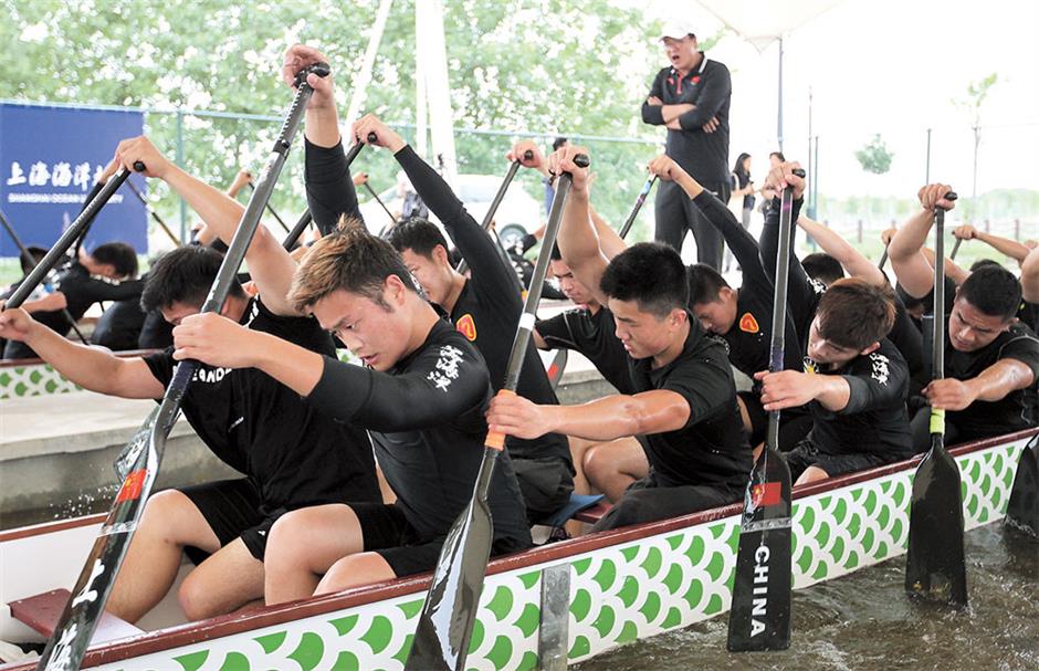 Dragon boat racing along  a deep current of heritage