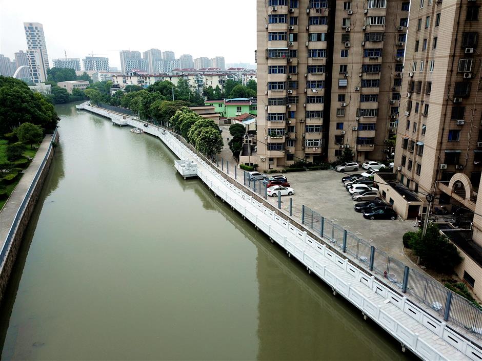 Moat path opens in Jiading