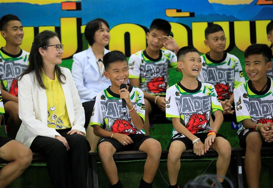 Thai cave boys speak of 'miracle' rescue after hospital discharge