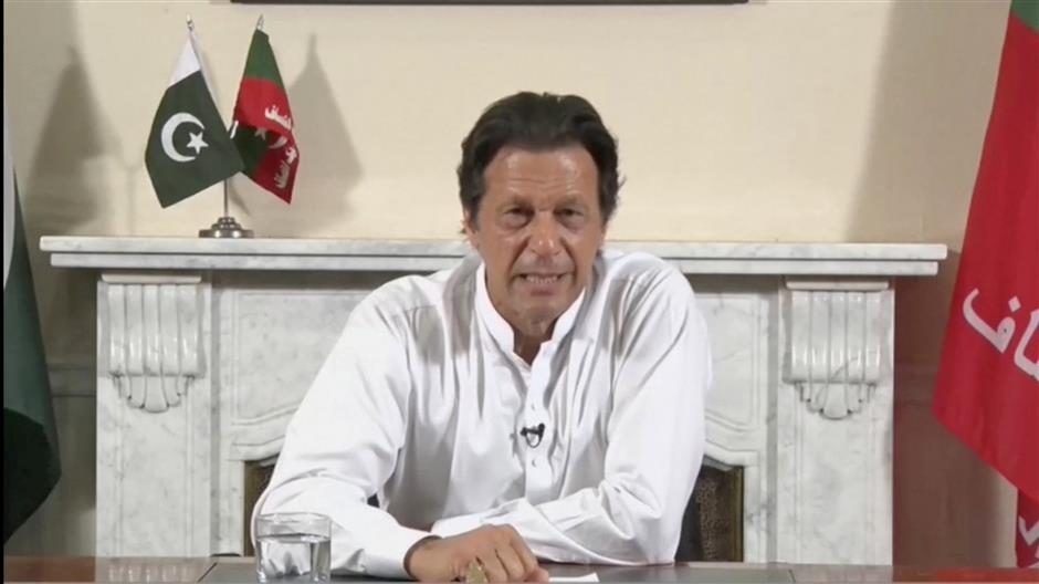 Pakistan's Imran Khan claims election win