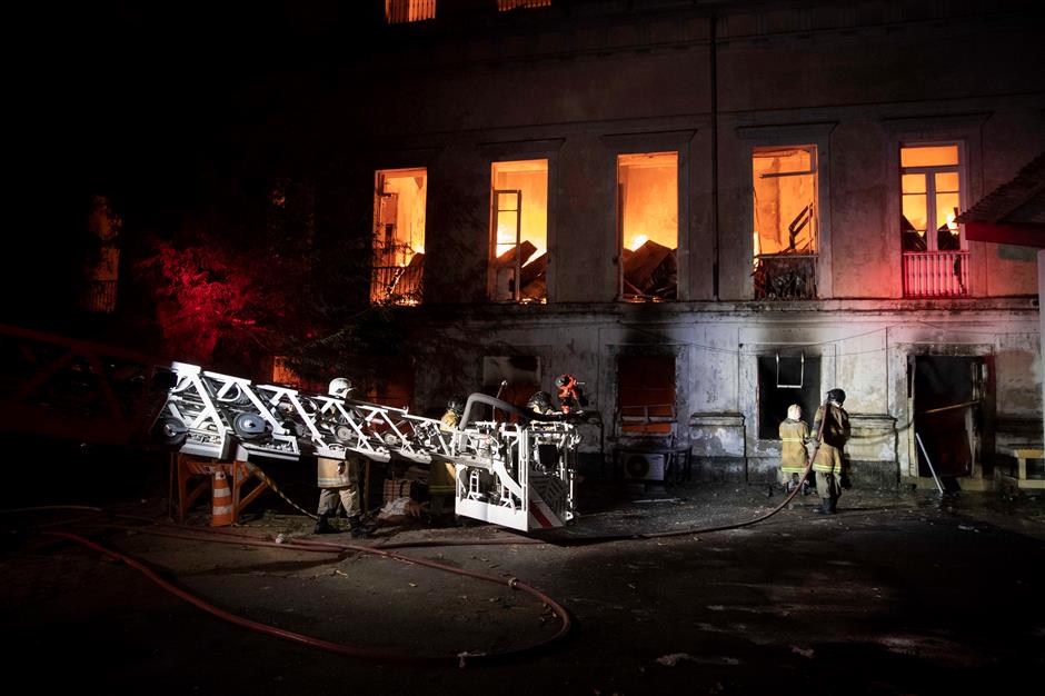 Priceless damage to artifacts as  fire tears through Rio museum