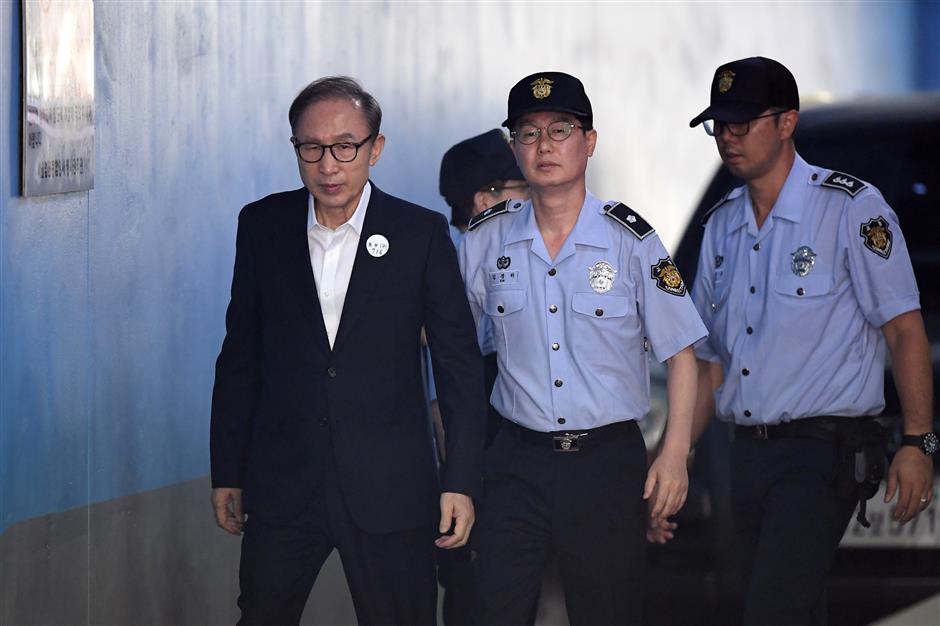 S. Korean prosecutors demand 20 years in jail for ex-president Lee Myung-bak